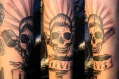 Skull Elvis. Inkhaus Tattoo.