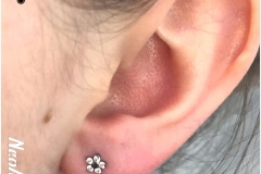 Ear lobe with NeoMetal. Inkhaus Tattoo.