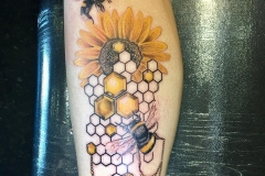 Bees and Jewels. Inkhaus Tattoo.