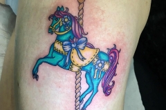 Merry Go Round Horse. Inkhaus Tattoo.
