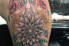 Mandala and Stylised Flowers. Inkhaus Tattoo.