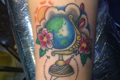 Globe. Inkhaus Tattoo.