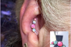 Conch Piercing with Anatometal Cluster. Inkhaus Tattoo.