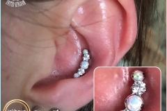 Conch Piercing with Industrial Strength Prium. Inkhaus Tattoo.