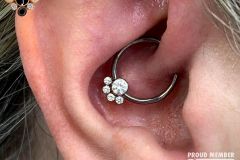 Daith piercing w/ LeRoi cluster.