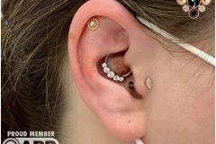 Daith piercing w/ industrial strength CBR.