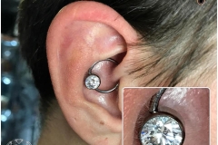 Daith with Industrial Strength CBR. Inkhaus Tattoo.