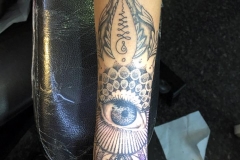 Mehndi with Mandala and Eye. Inkhaus Tattoo.