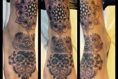Dotwork Foot Tattoo. Inkhaus Tattoo.