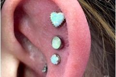Triple Flat w/ Opals and Moonstone. Inkhaus Tattoo.
