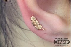 Upper Ear Lobe w/ BVLA. Inkhaus Tattoo.