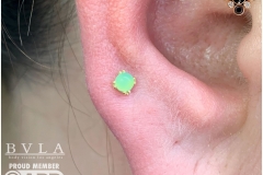 Upper Ear Lobe w/ BVLA. Inkhaus Tattoo.