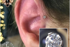 Forward Helix with Industrial Strength. Inkhaus Tattoo.