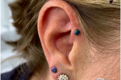 Forward Helix w/ NeoMetal Peacock Opal.