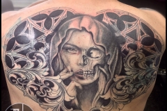 Gothic Cover-up Work In Progress. Inkhaus Tattoo.
