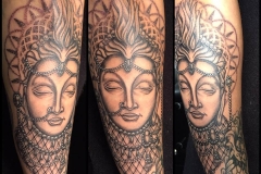 Greyscale Buddha. Inkhaus Tattoo.