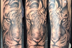 Greyscale Tiger. Inkhaus Tattoo.