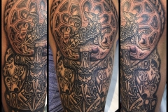 Greyscale Nordic Half Sleeve. Inkhaus Tattoo.
