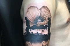 Greyscale Remembrance Tattoo. Inkhaus Tattoo.
