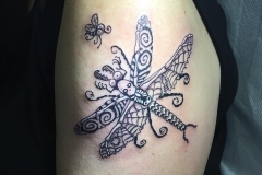 Tim Burton Style Dragonfly. Inkhaus Tattoo.