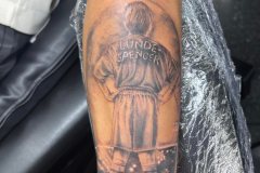 Greyscale Footballer. Inkhaus Tattoo.
