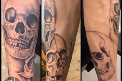 Greyscale Skulls. Inkhaus Tattoo.