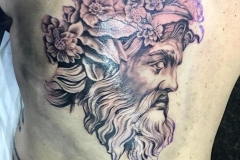 Greyscale Greek God. Inkhaus Tattoo.