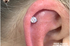 Helix w/ Industrial Strength Swarovski. Inkhaus Tattoo.