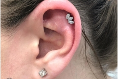 Helix w/ Industrial Strength Marquise Cluster. Inkhaus Tattoo.