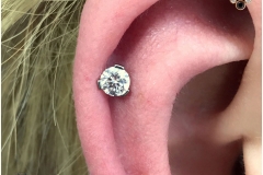 Helix w/ Industrial Strength Swarovski. Inkhaus Tattoo.