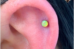 Helix w/ NeoMetal Opal. Inkhaus Tattoo.
