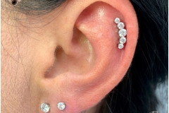 Helix w/ Industrial Strength Prium Cluster. Inkhaus Tattoo.