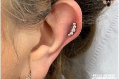 Helix w/ Industrial Strength Prium Cluster. Inkhaus Tattoo.