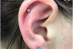 Helix w/ NeoMetal CZ. Inkhaus Tattoo.