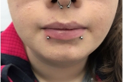 Paired Lip Piercings. Inkhaus Tattoo.