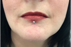 Labret Piercing w/ NeoMetal. Inkhaus Tattoo.
