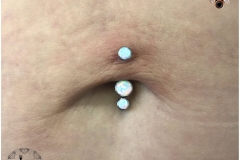 Navel Piercing w/ Industrial Strength Navel Curve. Inkhaus Tattoo.
