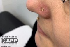 Nose Piercing w/ BVLA. Inkhaus Tattoo.