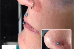 Second Nostril Piercing with NeoMetal. Inkhaus Tattoo.