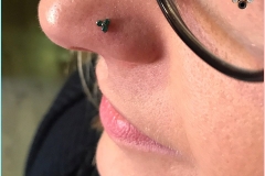 Nose Piercing with NeoMetal Trinity. Inkhaus Tattoo.