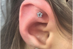 Faux Rook with NeoMetal Flower. Inkhaus Tattoo.