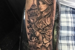 Modern Take on a Japanese theme. Inkhaus Tattoo.