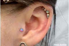 Tragus w/ NeoMetal Opal. Inkhaus Tattoo.