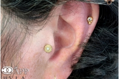Tragus Piercing w/ BVLA. Inkhaus Tattoo.