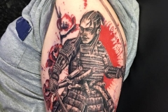 Trash Polka Samurai. Inkhaus Tattoo.