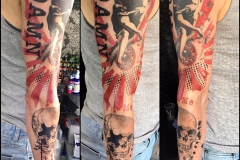 Trash Polka Outer Sleeve. Inkhaus Tattoo.