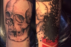 Trash Polka Cover-up. Inkhaus Tattoo.