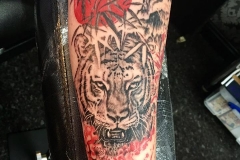 Trash Polka Tiger. Inkhaus Tattoo.