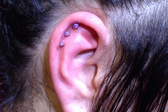 Triple Helix with NeoMetal Opals. Inkhaus Tattoo.