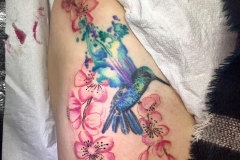 Watercolour Hummingbird. Inkhaus Tattoo.